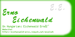 erno eichenwald business card